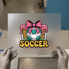Cute Soccer Ball Bow | DTF Transfer Ready to Press | Cartoon Heat Transfer