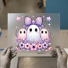 Kawaii Ghost & Floral Wreath | DTF Transfer Ready to Press | Cute Heat Transfer