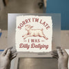 Sorry I'm Late Sheep | DTF Transfer Ready to Press | Humorous Heat Transfer