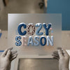 Cozy Season Knitted Letters | DTF Transfer Ready to Press | Winter Heat Transfer
