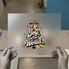Joy to the World Christmas Tree | DTF Transfer Ready to Press | Retro Holiday Heat Transfer