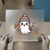 Winter Ghost & Gingerbread DTF Transfer | Ready to Press | Cute Heat Transfer