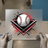 Baseball & Bats Emblem | DTF Transfer Ready to Press | Sporty Heat Transfer