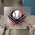 Baseball & Bats Emblem | DTF Transfer Ready to Press | Sporty Heat Transfer