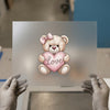 Cute Teddy Bear with Love Heart | DTF Transfer Ready to Press | Adorable Heat Transfer