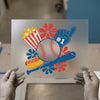 Retro Baseball Game Day | DTF Transfer Ready to Press | Distressed Heat Transfer