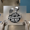 Surviving Fatherhood One Beer At A Time | DTF Transfer Ready to Press | Dad Life Heat Transfer