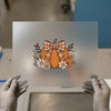 Fall Pumpkin & Plaid Bow | DTF Transfer Ready to Press | Autumn Heat Transfer