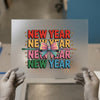 New Year Bow DTF Transfer | Ready to Press | Retro Celebration Heat Transfer