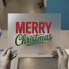 Merry Christmas Glitter Script | DTF Transfer Ready to Press | Holiday Heat Transfer