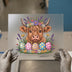 Highland Cow Easter Design | DTF Transfer Ready to Press | Adorable Heat Transfer
