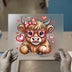 Cute Highland Cow with Heart Glasses | DTF Transfer Ready to Press | Valentine's Heat Transfer