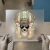 Egg Hunter Deer | DTF Transfer Ready to Press | Retro Easter Heat Transfer