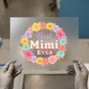 Best Mimi Ever Floral Wreath | DTF Transfer Ready to Press | Retro Heat Transfer