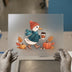 Autumn Duck with Coffee | DTF Transfer Ready to Press | Fall Heat Transfer