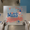 Little Miss Firecracker | DTF Transfer Ready to Press | Patriotic Heat Transfer