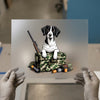 Hunting Dog Camo Crate | DTF Transfer Ready to Press | Outdoor Heat Transfer