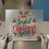 Joyful Christmas Spirit | DTF Transfer Ready to Press | Holiday Heat Transfer