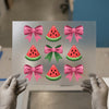 Watermelon Bows | DTF Transfer Ready to Press | Cute Summer Heat Transfer