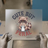 Cute But Feral Raccoon | DTF Transfer Ready to Press | Retro Animal Heat Transfer