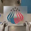 Patriotic Jet Stream | DTF Transfer Ready to Press | Military Heat Transfer