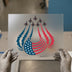 Patriotic Jet Stream | DTF Transfer Ready to Press | Military Heat Transfer