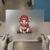 Coffee Addict Highland Cow | DTF Transfer Ready to Press | Cute Animal Heat Transfer
