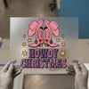 Cowboy Boots Howdy Christmas | DTF Transfer Ready to Press | Retro Western Heat Transfer
