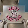 Happy New Year Disco Ball | DTF Transfer Ready to Press | Retro New Year Heat Transfer