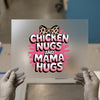 Maternity Chicken Nugs and Mama Hugs | DTF Transfer Ready to Press | Cute Leopard Heat Transfer