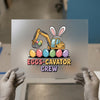 Eggs-Cavator Crew | DTF Transfer Ready to Press | Easter Heat Transfer