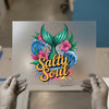 Salty Soul Mermaid | DTF Transfer Ready to Press | Tropical Heat Transfer