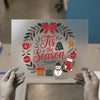 Tis the Season Wreath | DTF Transfer Ready to Press | Christmas Heat Transfer
