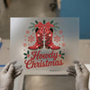 Howdy Christmas Boots | DTF Transfer Ready to Press | Western Holiday Heat Transfer