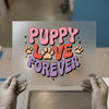 Puppy Love Forever | DTF Transfer Ready to Press | Retro Paw Print Heat Transfer