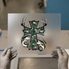 Camo Hunting Fishing Cross | DTF Transfer Ready to Press | Graphic Heat Transfer