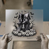 Haunted House & Pumpkin Patch | DTF Transfer Ready to Press | Halloween Heat Transfer