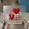 Knitted 'LOVE' Design | DTF Transfer Ready to Press | Valentine Heat Transfer