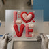 Knitted LOVE Heart Design | DTF Transfer Ready to Press | Valentine's Heat Transfer