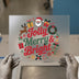 Jolly Merry & Bright Christmas DTF Transfer Ready to Press | Festive Heat Transfer