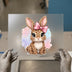 Leopard Bunny with Pink Bow | DTF Transfer Ready to Press | Cartoon Heat Transfer