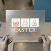 Pastel Easter Bunny & Eggs | DTF Transfer Ready to Press | Watercolor Heat Transfer