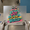 Joy to the World Holiday Design | DTF Transfer Ready to Press | Retro Christmas Heat Transfer