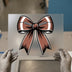 Football Bow Design | DTF Transfer Ready to Press | Sporty Chic Heat Transfer