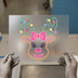 Christmas Reindeer with Lights | DTF Transfer Ready to Press | Cute Neon Heat Transfer