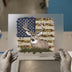 Distressed American Flag & Deer | DTF Transfer Ready to Press | Patriotic Heat Transfer