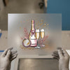 Champagne & Disco Ball | DTF Transfer Ready to Press | Celebration Heat Transfer