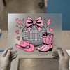Sparkle Disco Cowgirl | DTF Transfer Ready to Press | Retro Fun Heat Transfer