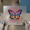 Birthday Girl Colorful Butterfly | DTF Transfer Ready to Press | Kids Heat Transfer