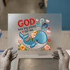 God Has Big Plans Whale | DTF Transfer Ready to Press | Embroidered Style Heat Transfer